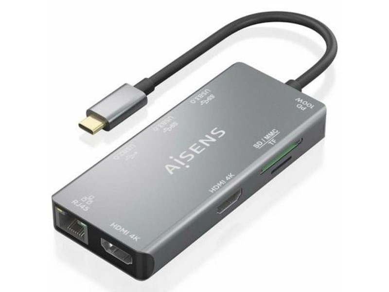 USB извод Aisens ASUC-9P018-GR Сив