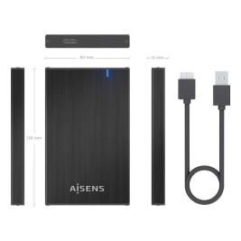 Външна кутия Aisens ASE-2527B Черен 2,5