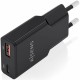 Зарядно за стена Aisens ASCH-30W2P047-BK Черен 30 W