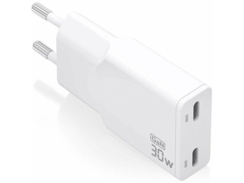Зарядно за стена Aisens ASCH-30W2P048-W Бял 30 W