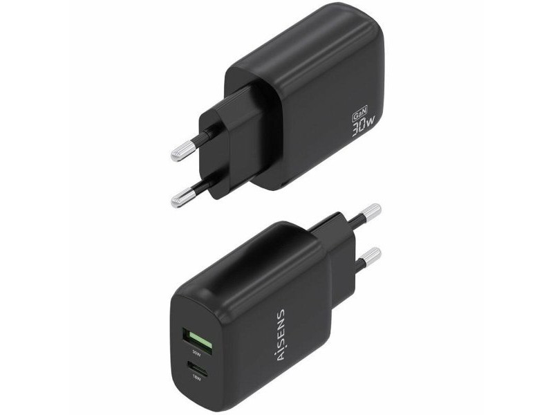 Зарядно за стена Aisens A110-0924 Черен 30 W