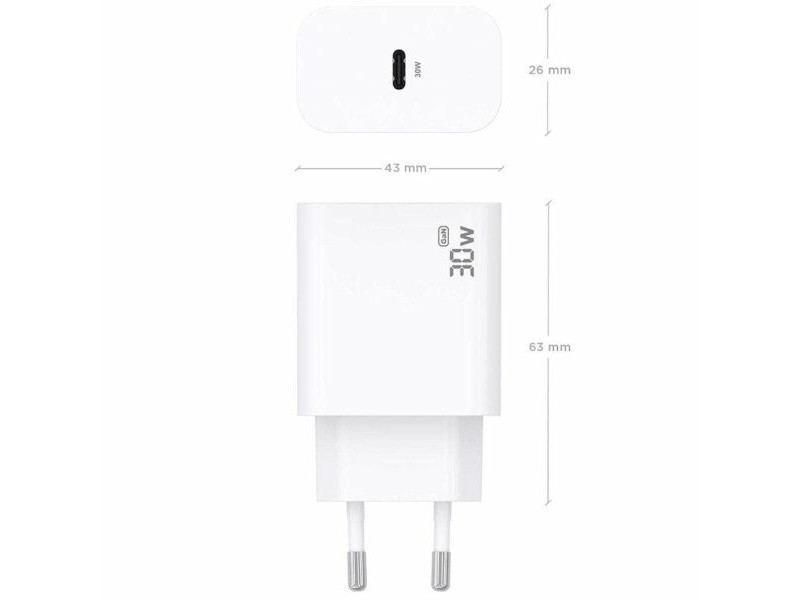 Зарядно за стена Aisens A110-0940 Бял 30 W