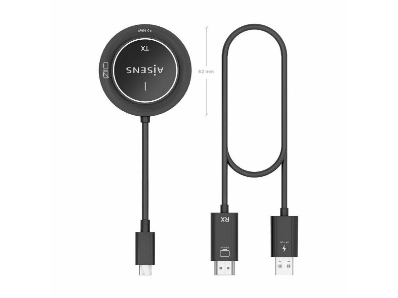 Кабел USB-C към HDMI Aisens ASWL-H2KC30M004-BK Черен