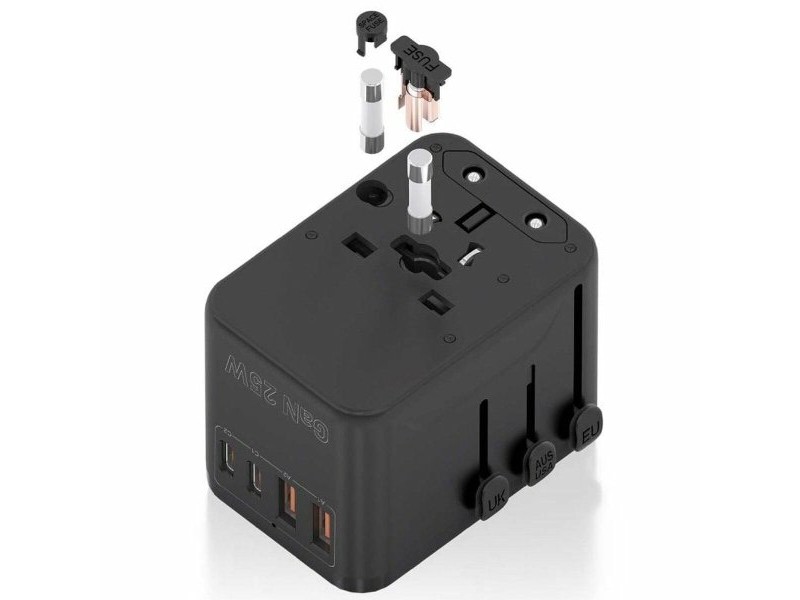 Зарядно за стена Aisens ASPS-2A2C08-BK 25 W Черен Зарядно за стена Aisens ASPS-2A2C08-BK 25 W Черен