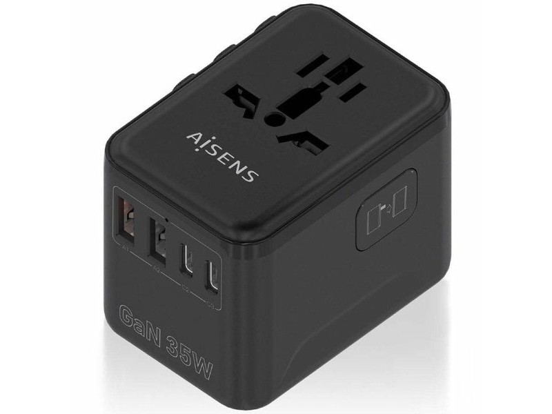 Зарядно за стена Aisens ASPS-2A3C09-BK 35 W Черен