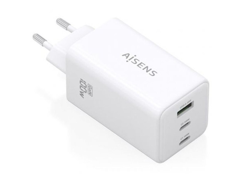 Безжично зарядно Aisens ASCH-100W3P051-W Бял 100 W Безжично зарядно Aisens ASCH-100W3P051-W Бял 100 W