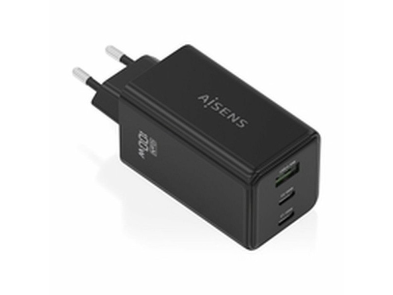 Безжично зарядно Aisens ASCH-100W3P052-BK Черен 100 W Безжично зарядно Aisens ASCH-100W3P052-BK Черен 100 W