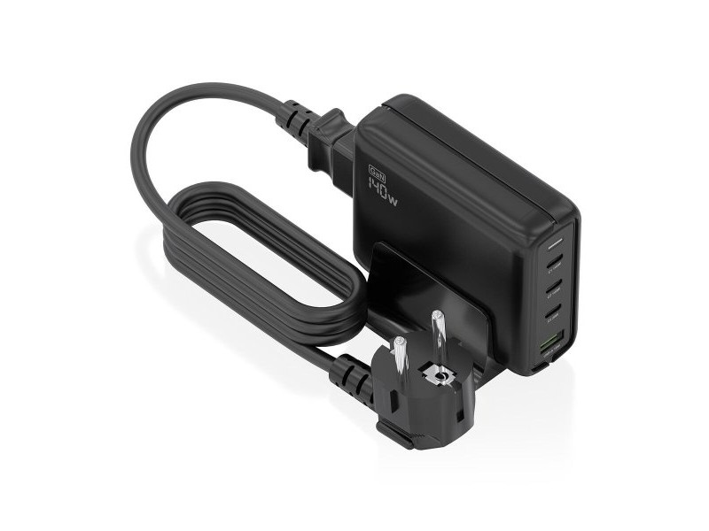 Безжично зарядно Aisens ASCH-140W4P056-BK Черен 140 W