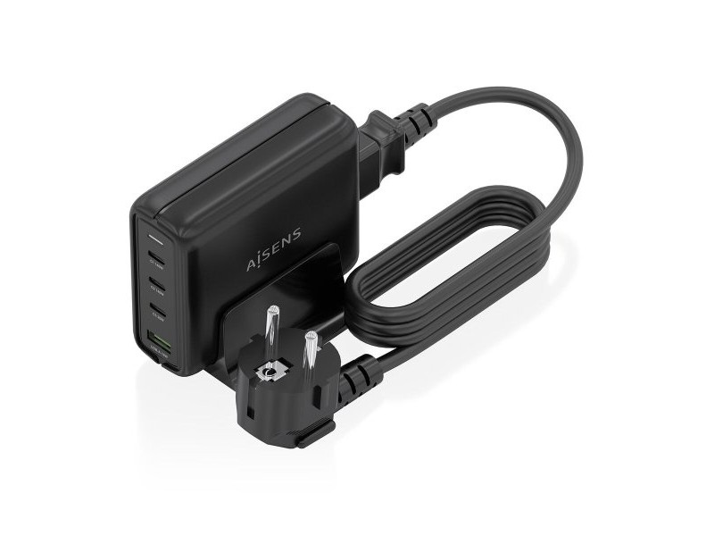 Безжично зарядно Aisens ASCH-140W4P056-BK Черен 140 W