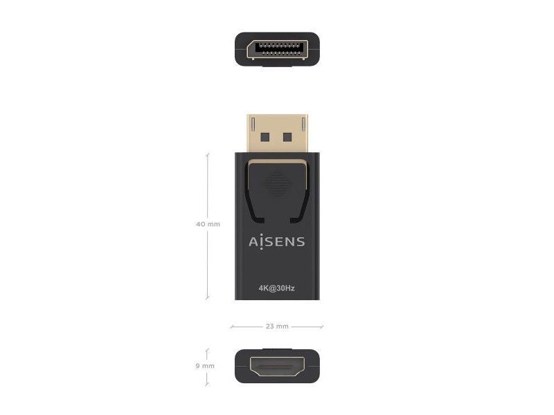 Адаптер за DisplayPort към HDMI Aisens A125-0949 Черен