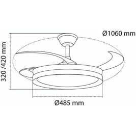 Вентилатор за таван CristalRecord 85-077-60-000
