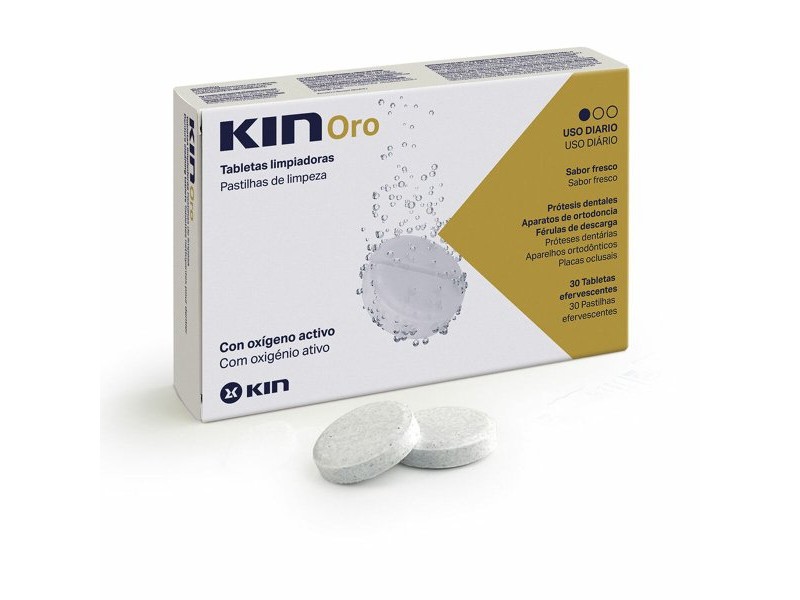 Почистващи Таблетки за Зъбни Протези Kin Kin Oro 30 броя