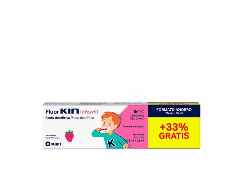 Паста за зъби Kin Fluorkin Ягода 25 ml