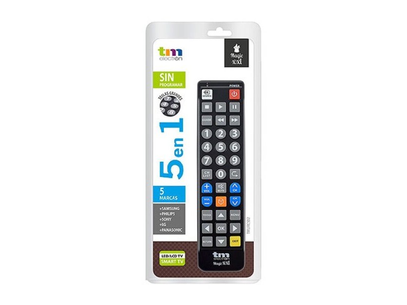 Дистанционно управление TM Electron SAMSUNG, LG, PHILIPS, SONY, PANASONIC Черен