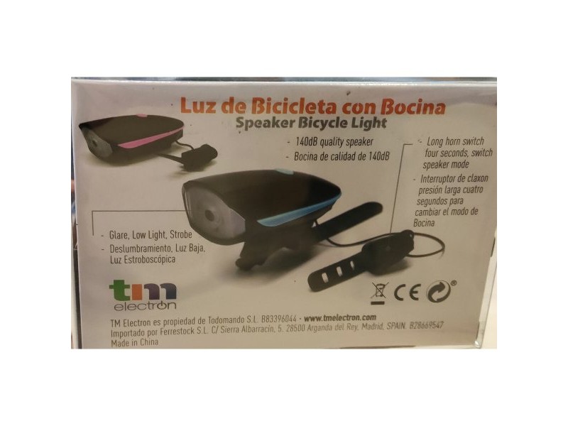 Светодиодно Фенерче за Колело TM Electron Розов