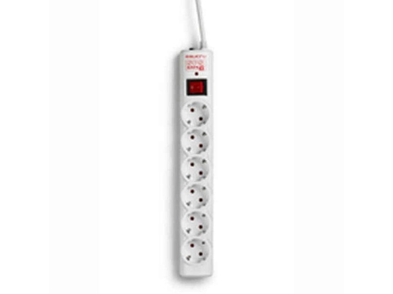 Контакт - 6 изхода с копче Salicru SPS SAFE 6 Бял 1,5 m (1,5 m)