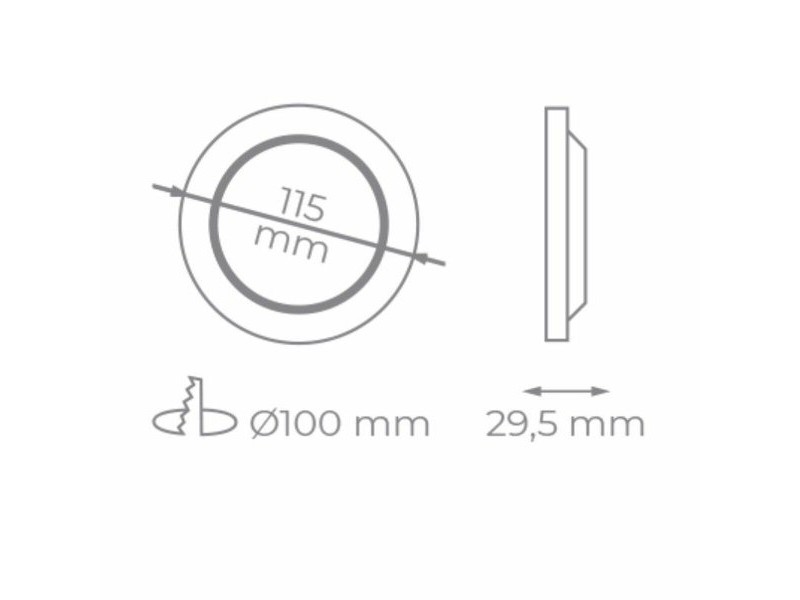Падаща светлина Iglux IG-54-7R-F 7 W 640 lm (6000 K)