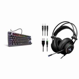 Клавиатура Krom NXKROMKRNLTKL Черен Испанска Qwerty