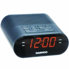 Радио часовник Daewoo Черен