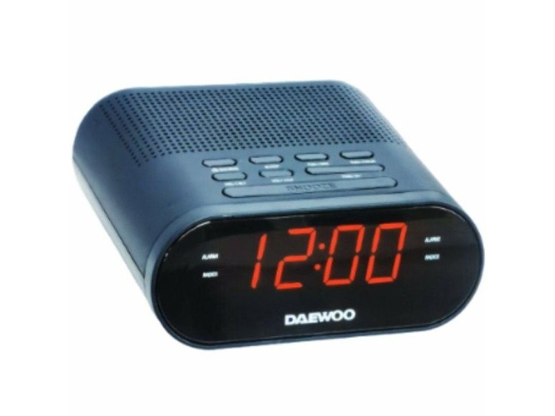 Радио часовник Daewoo Черен
