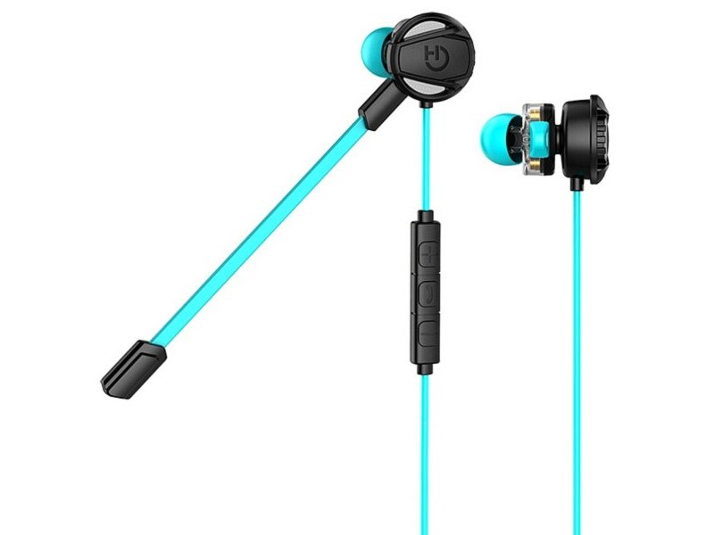 Слушалки за игра с микрофон Hiditec GHE010002 (3.5 mm) Черен Син
