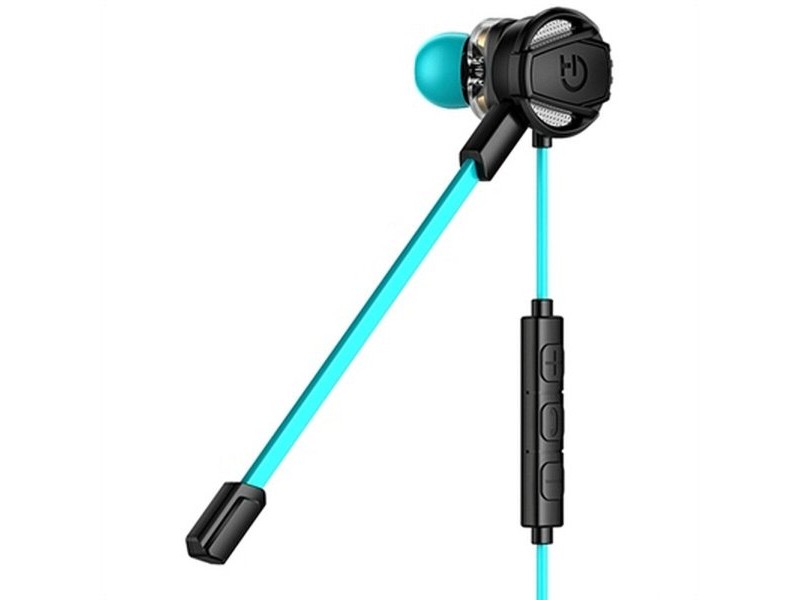 Слушалки за игра с микрофон Hiditec GHE010002 (3.5 mm) Черен Син