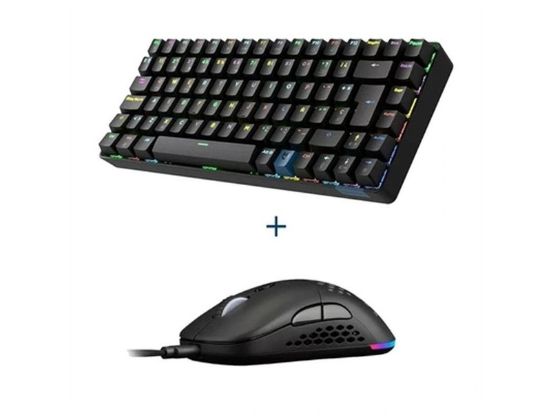 Клавиатура с мишка Hiditec GKE010006 Испанска Qwerty