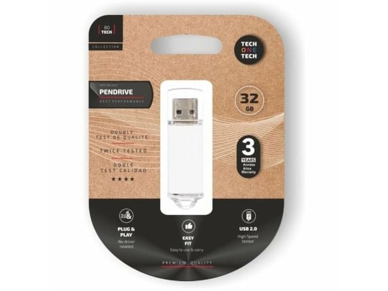 USB стик Tech One Tech TEC3007-32 Бял 32 GB