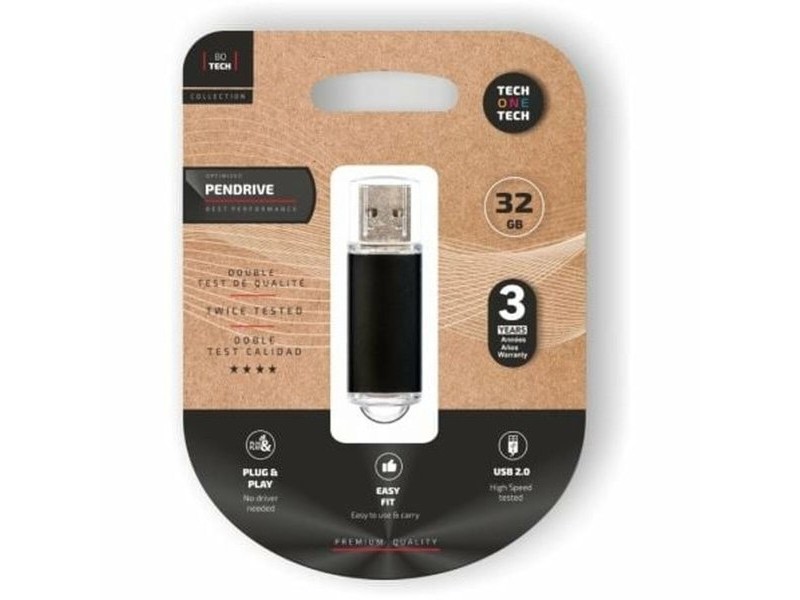 USB стик Tech One Tech TEC3008-32 Черен 32 GB