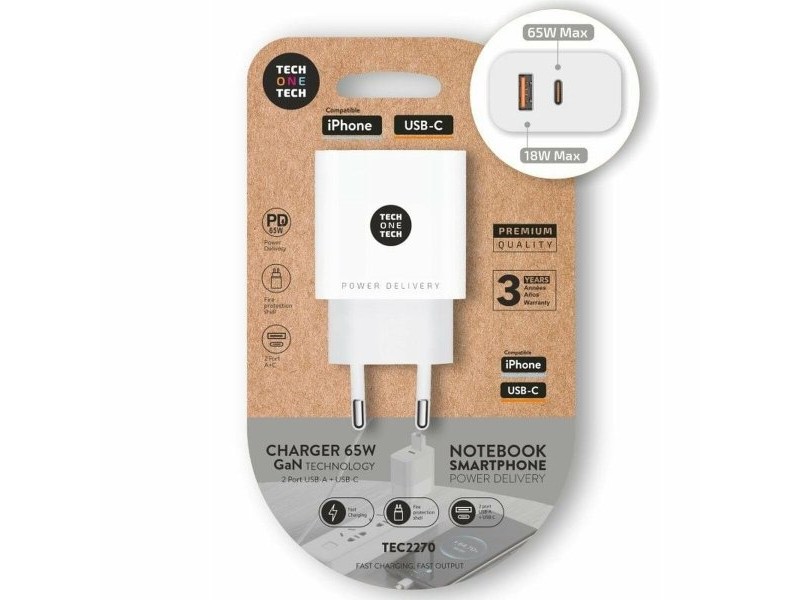 Зарядно за стена Tech One Tech TEC2270 65 W