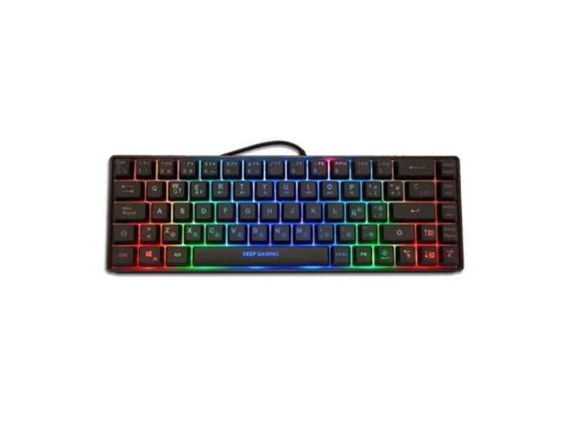 Клавиатура CoolBox DG-TEC65-RGB Черен Испанска Qwerty