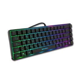 Клавиатура CoolBox DG-TEC65-RGB Черен Испанска Qwerty