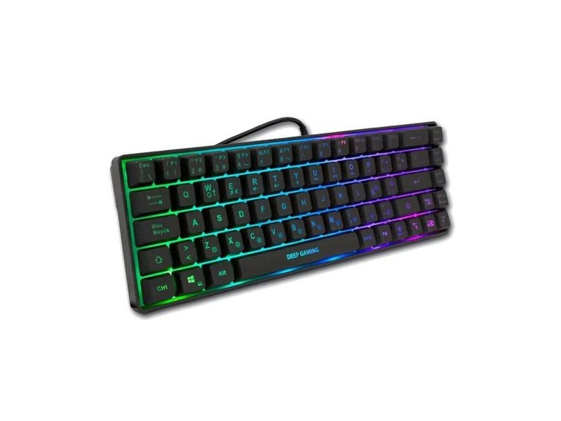 Клавиатура CoolBox DG-TEC65-RGB Черен Испанска Qwerty