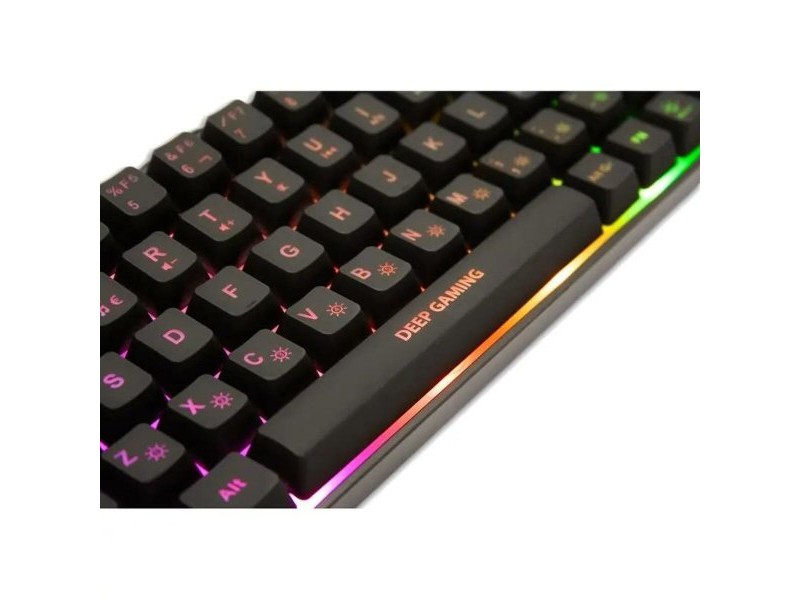 Клавиатура CoolBox DG-TEC65-RGB Черен Испанска Qwerty