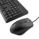 Клавиатура с мишка CoolBox COO-KTR-01U Черен Испанска Qwerty