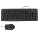 Клавиатура с мишка CoolBox COO-KTR-01U Черен Испанска Qwerty