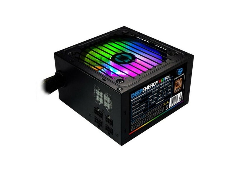 Захранване CoolBox DG-PWS600-MRBZ RGB 600W Черен 600 W