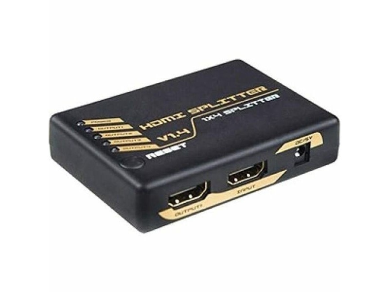 Разклонител DCU 1x4 HDMI Черен