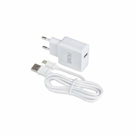Зарядно за стена + Кабел USB A към USB C DCU 66826 Бял (1 m)