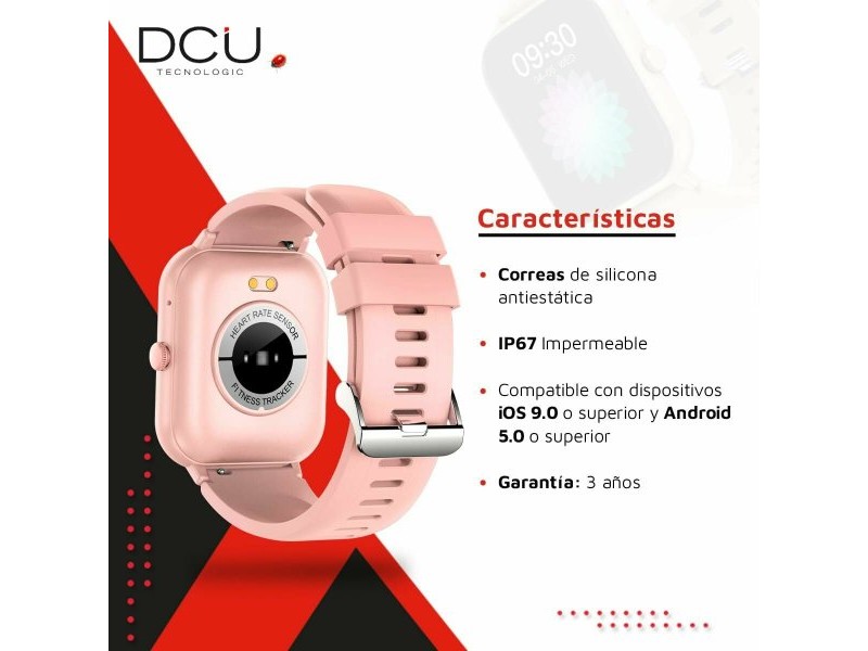 Смарт часовник DCU CURVED GLASS PRO Розов