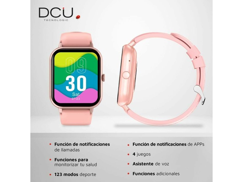 Смарт часовник DCU CURVED GLASS PRO Розов