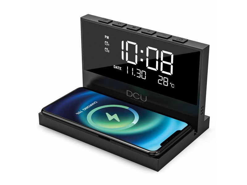 Часовник с аларма DCU 37300830 Черен