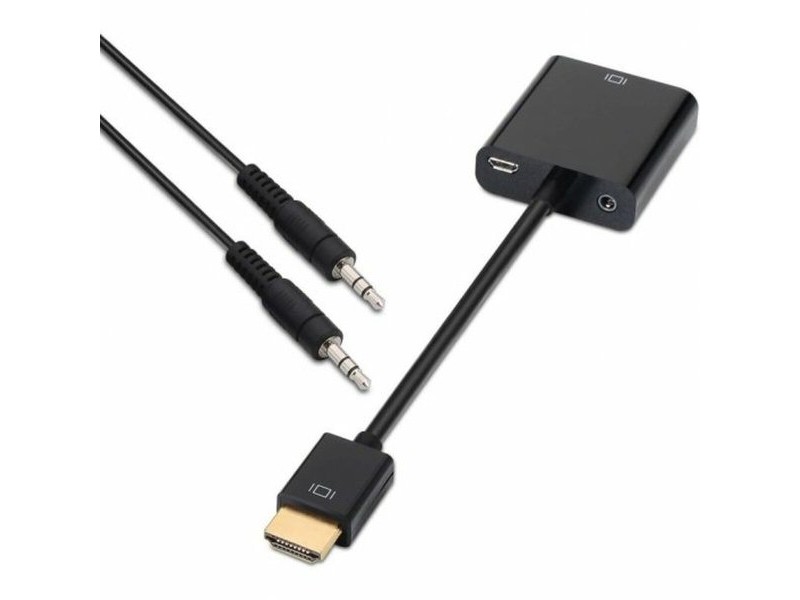 Адаптер за HDMI към SVGA с аудио Aisens A122-0126 Черен 10 cm