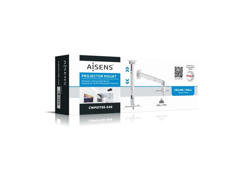 Поставка за таван за проектор Aisens CWP01TSE-049 Бял