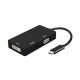 Адаптер за USB-C към VGA/HDMI/DVI Aisens A109-0343 HDMI USB VGA USB 3.2 Черен 15 cm