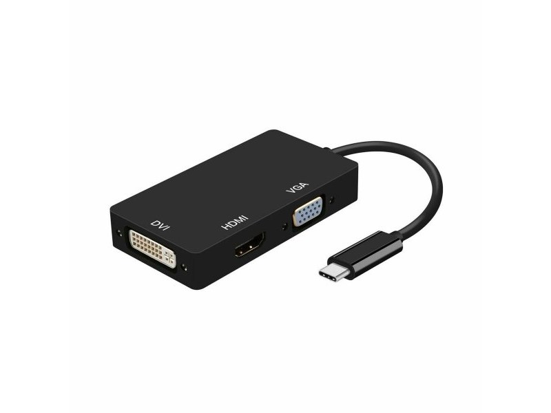 Адаптер за USB-C към VGA/HDMI/DVI Aisens A109-0343 HDMI USB VGA USB 3.2 Черен 15 cm