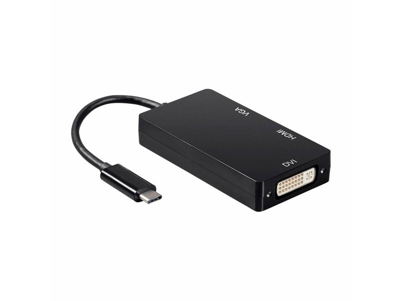 Адаптер за USB-C към VGA/HDMI/DVI Aisens A109-0343 HDMI USB VGA USB 3.2 Черен 15 cm