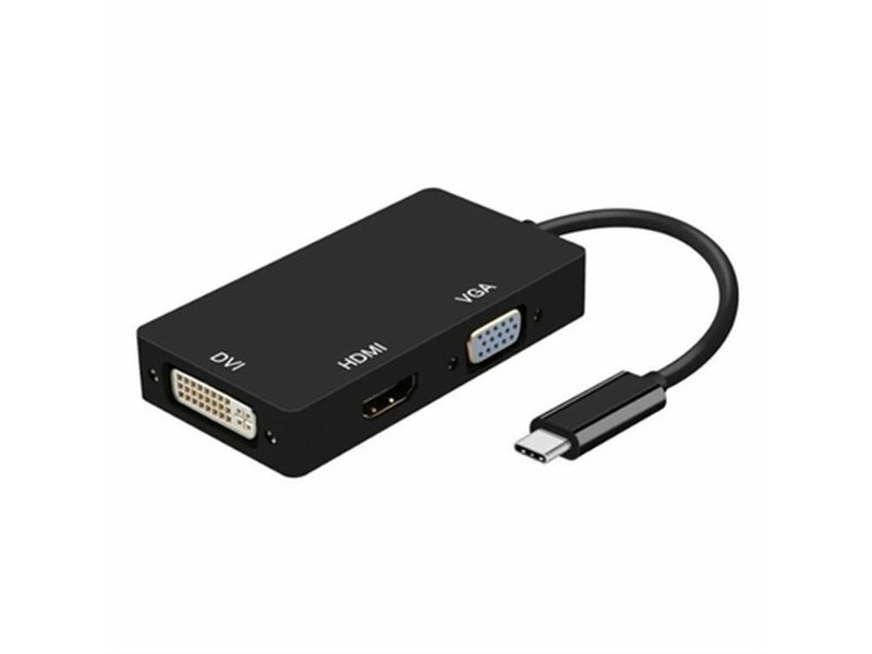Адаптер за USB-C към VGA/HDMI/DVI Aisens A109-0343 HDMI USB VGA USB 3.2 Черен 15 cm