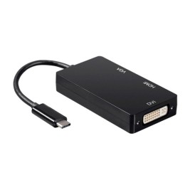 Адаптер за USB-C към VGA/HDMI/DVI Aisens A109-0343 HDMI USB VGA USB 3.2 Черен 15 cm