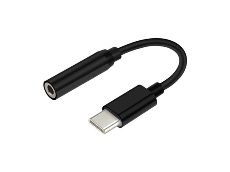 Адаптер за USB-C към Jack 3.5 mm Aisens 15 cm Черен